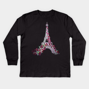 The Eiffel Tower Kids Long Sleeve T-Shirt